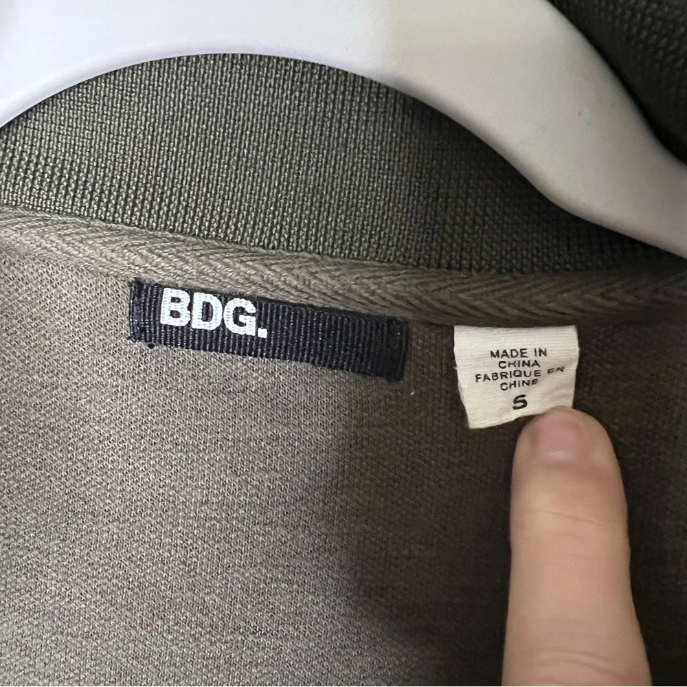 BDG Olive Green Hooded Zipup Jacket size small